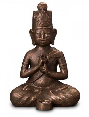 φωτισμένη τεφροδόχος τέχνης dai nichi του Βούδα