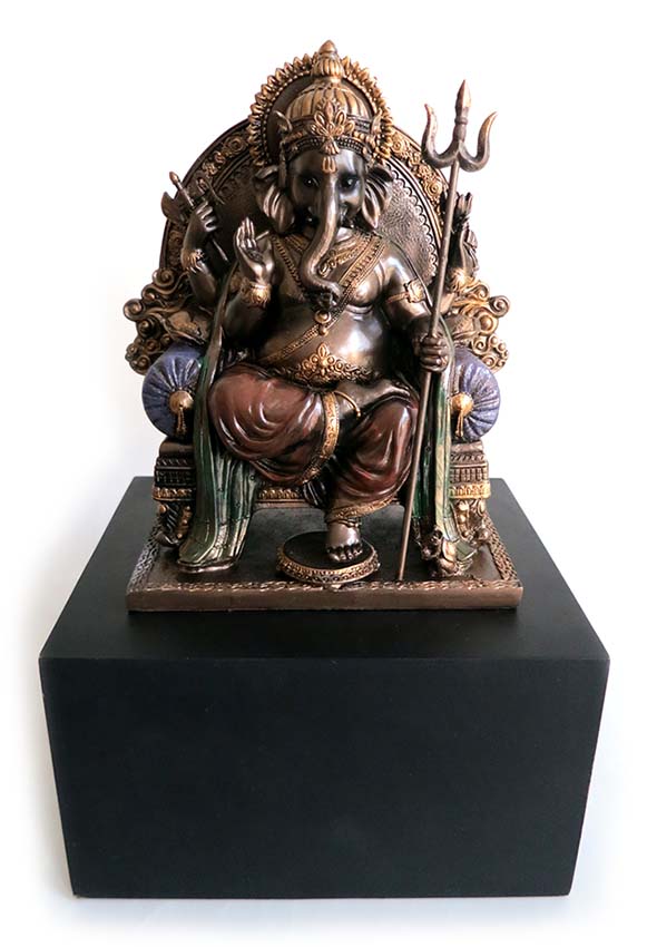 bronze ganesh picture on asbox