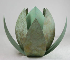 urne de lotus en bronze litre loxlg