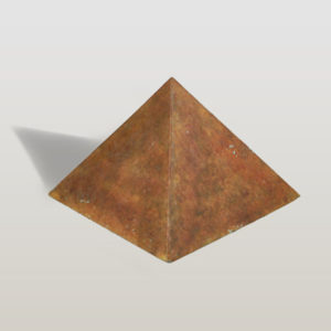 urna pirâmide de bronze