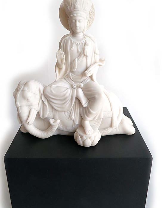 kínai női buddha urna kwan yin elefánton