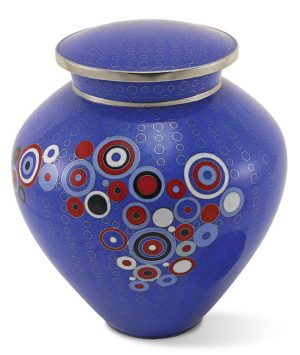 cloisonne urn opulence blue