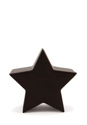 drewniana mini urna w kształcie gwiazdy