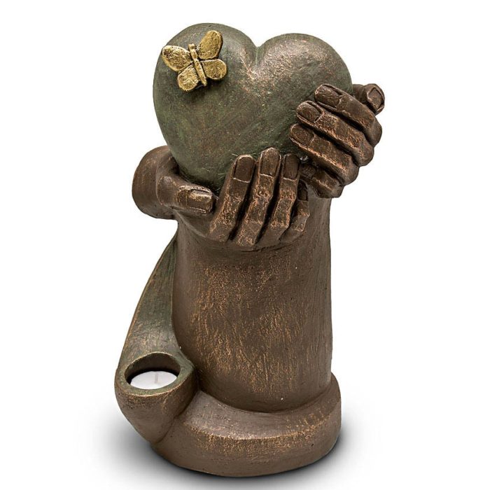 urne d&#39;art en céramique chagrin d&#39;amour avec bougie