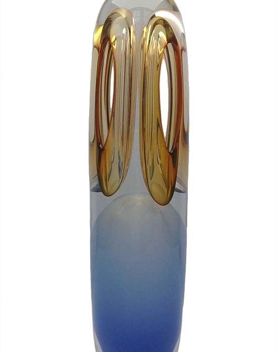 cristal verre d bluebell bleu urne