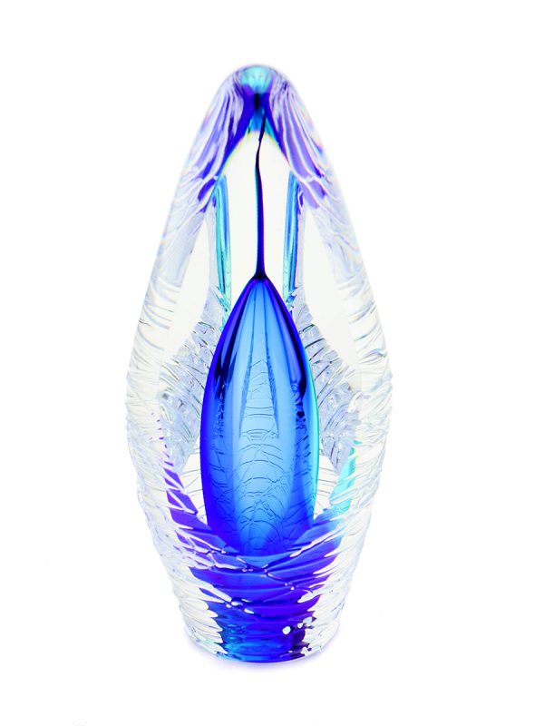 křišťálové sklo d urn prémiový lihový lesk modrý