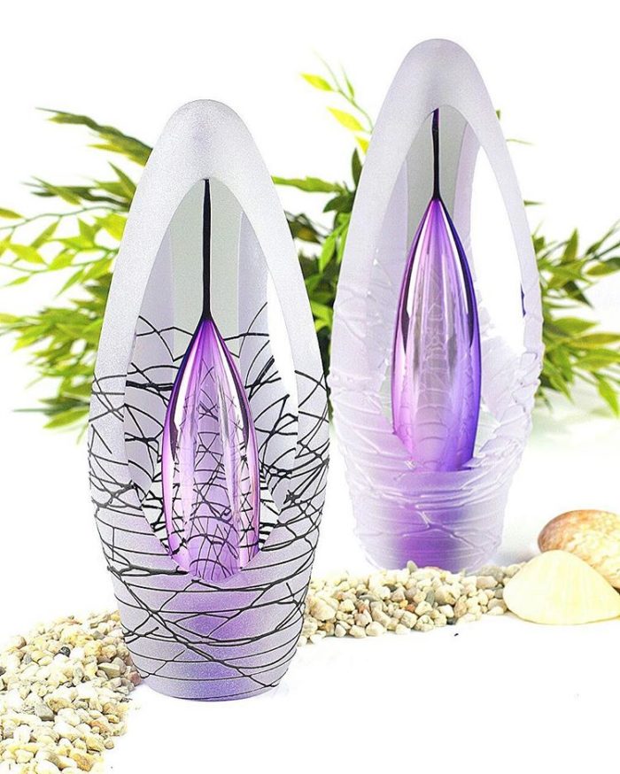 krystallglass d urn premium sprit lilla