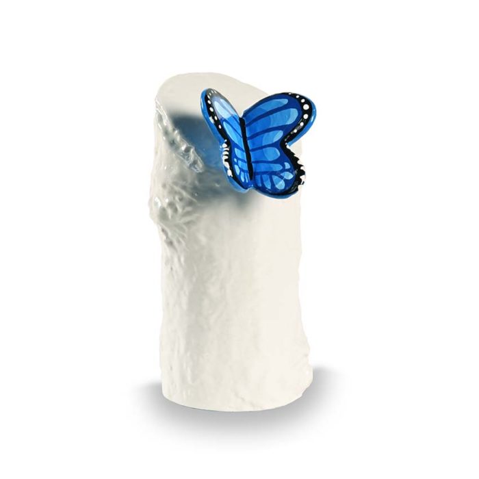 resinová mini urna modrý motýl
