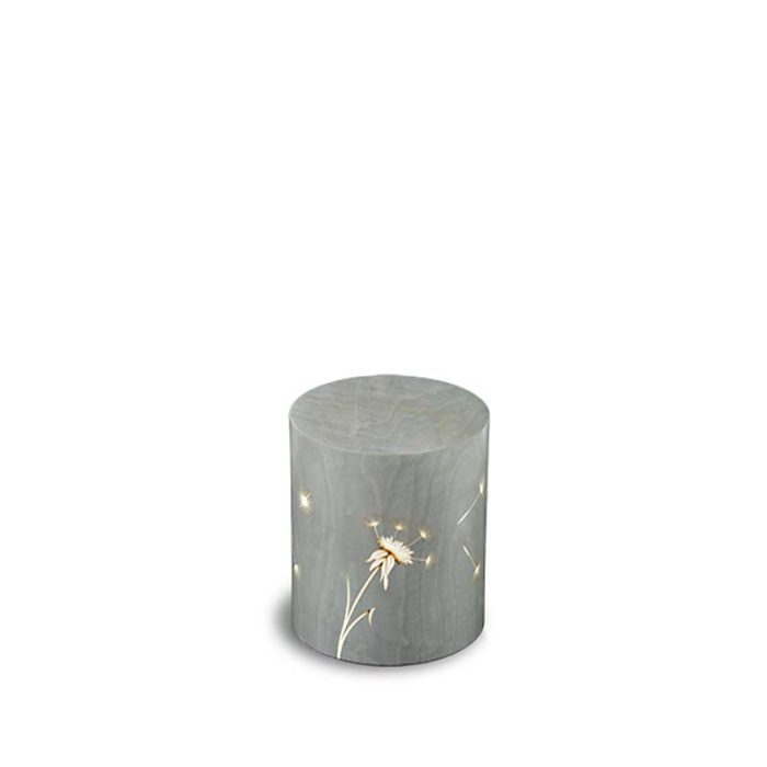 rektangulær mini urne venezia denti leone grigio