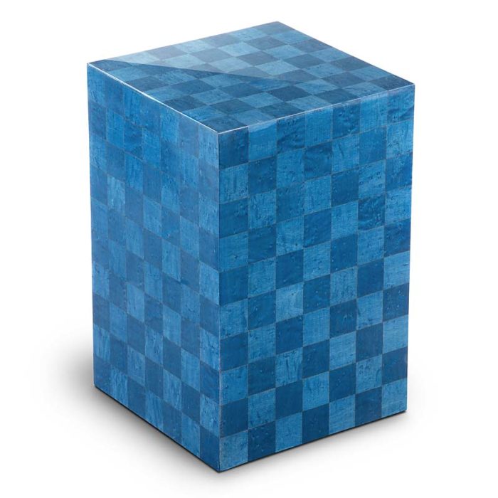 rektangulær urne scacchiera blu liter urvscl