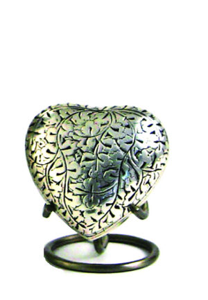 ek antik silver hjärta urna