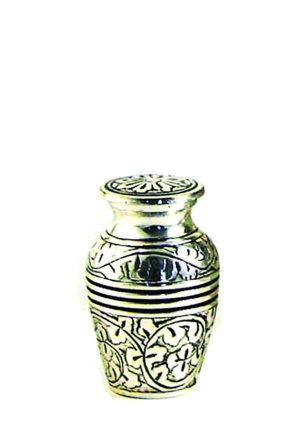eik antikk sølv mini urne