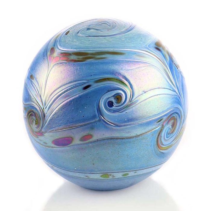 bola de vidro grande animal urna elementos azul litro eru elb