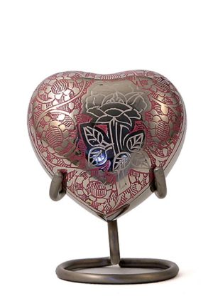 classic rose heart urn