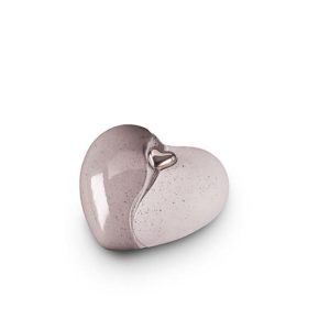 malá keramická srdcová urna