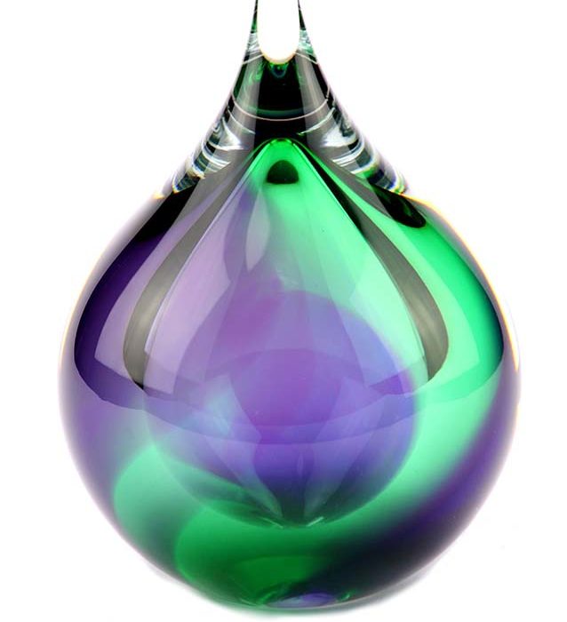 petite urne pour animaux de compagnie à bulles en verre de cristal D