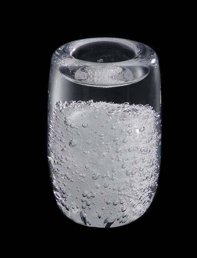 kleng Kristallsglas produzéiert Urn mat Wax Liichtjoer Stardust