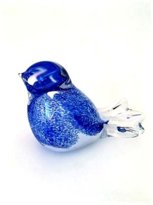 krystal glas D mini fugl kæledyr urne