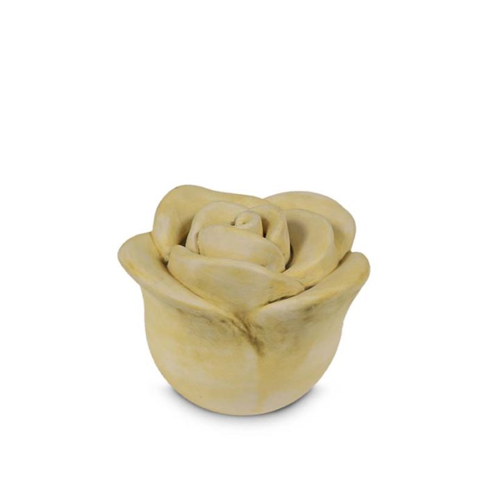 Mini ceramiczna urna dla zwierzaka z żółtej róży