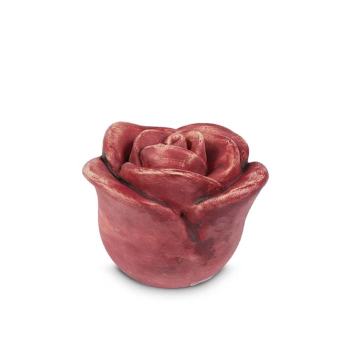 mini urnă ceramică trandafir roșu pentru animale de companie