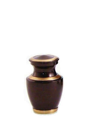 Mini urna âmbar dourada Trinity