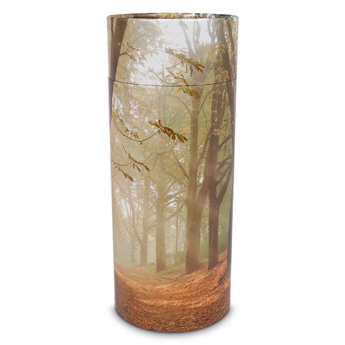 Grande urna ecológica orgânica ou misturador de cinzas floresta de outono (3,0 litros)