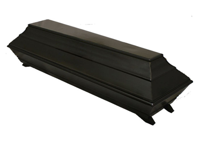 Solid spruce coffin black