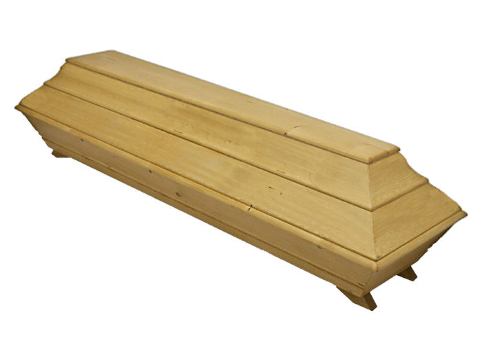 Solid spruce coffin light