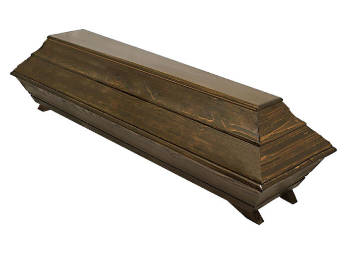 Solid spruce coffins dark
