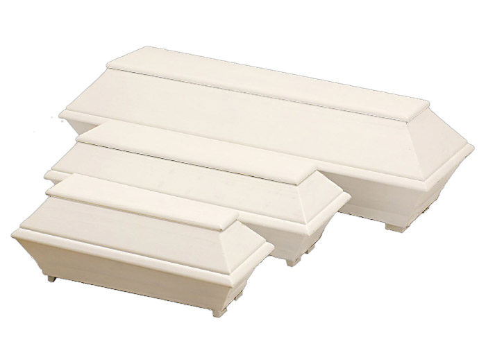 Children&#39;s coffins solid white