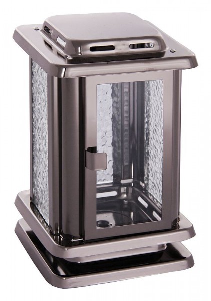 Small stainless steel grave lantern gwc