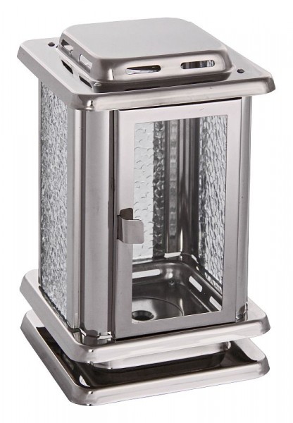 Small stainless steel grave lantern