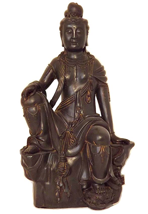stor kinesisk kvinnelig buddha urn kwan yin liter ky