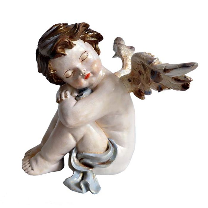 urna angelo dipinto a mano riposo pacifico destra litro mvr eur
