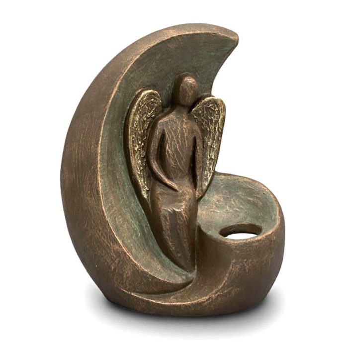 ceramic type urn angel