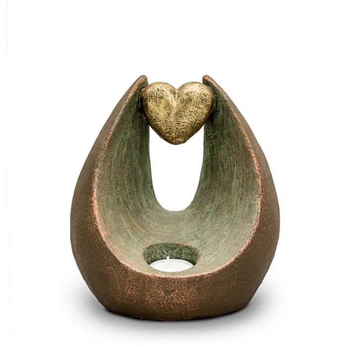 ceramic art urn illuminated heart liter UGK