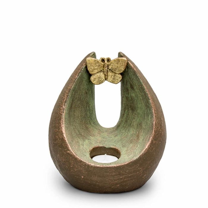 Keramisk kunst urne sommerfugl liter UGK