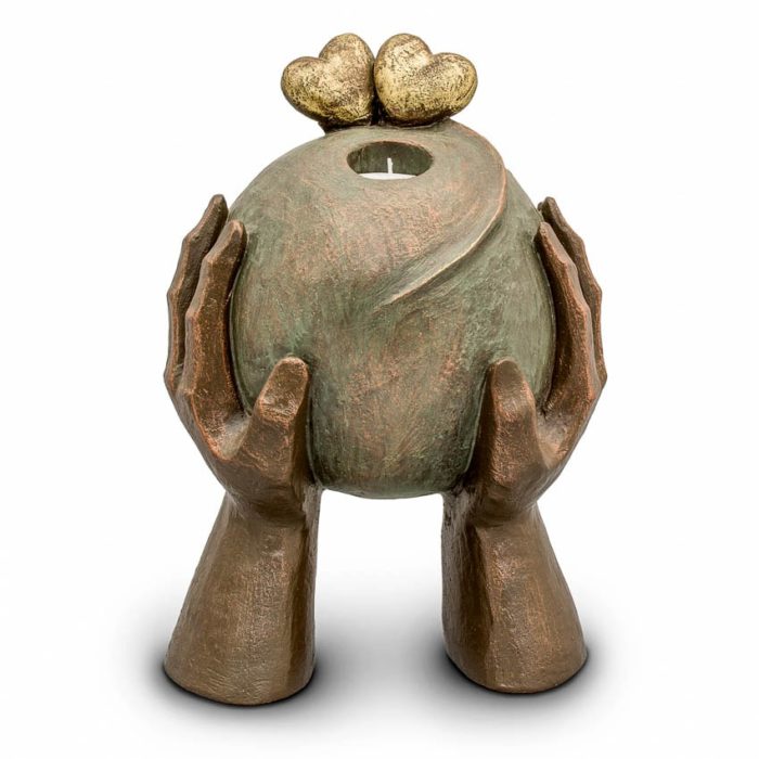 keramische art urne beleuchtete liebe