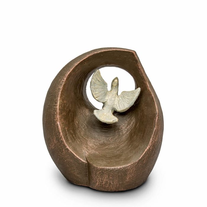 urna cerámica tipo paloma de la paz litro UGKA