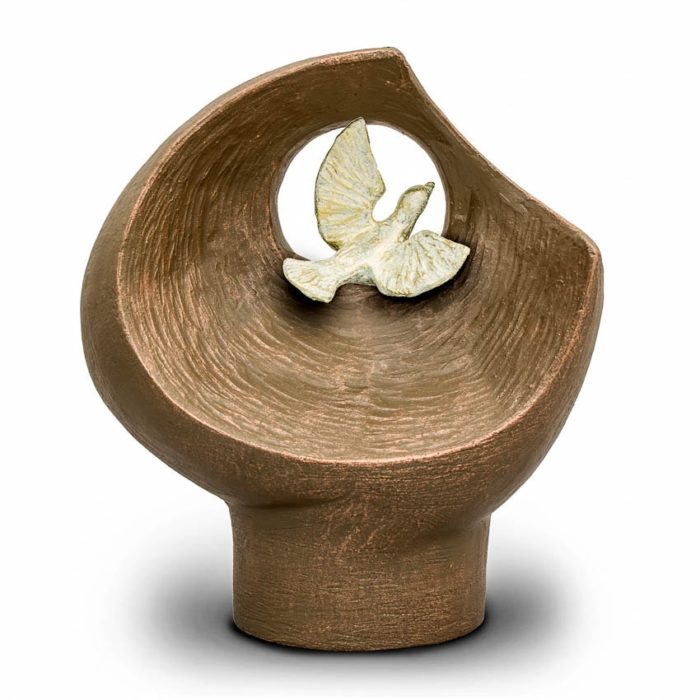 urna cerámica tipo paloma de la paz litro UGKB