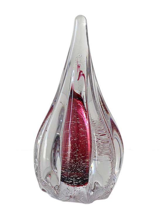 crystal glass D mini urn sparkle