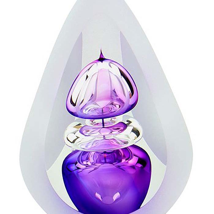 crystal glass D premium urn orion purple big