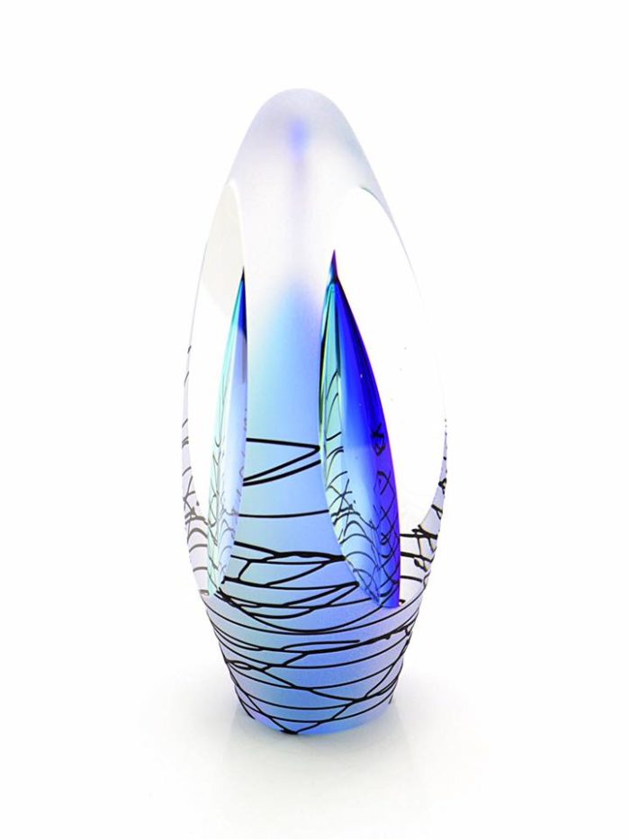 kristallglaser d urne premium spirit purple