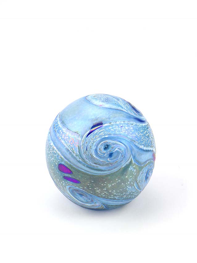 cristal verre mini urne boule éléments ampoule bleu