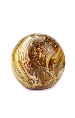 krištáľové sklo mini urnová guľa prvky žiarovka mramor zem