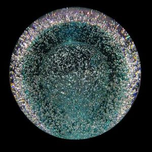 kristályüveg mini urnagömb stardust izzó tiffany kék