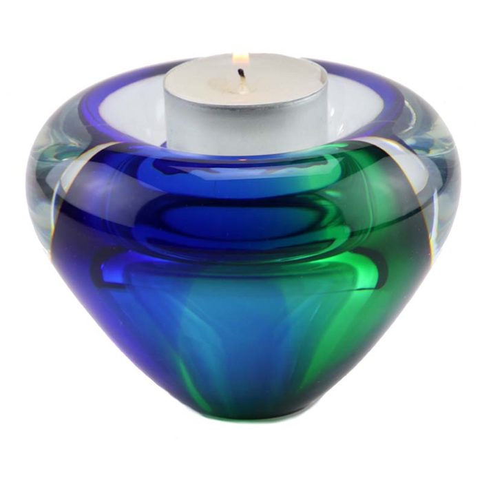 kristallglaser mini urne mit wachslicht