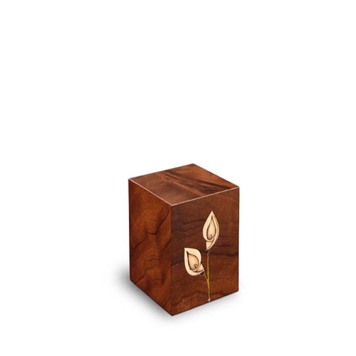 rectangular mini urn venezia calla bianca