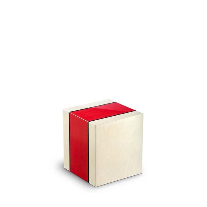 rectangular mini urn venezia rosso