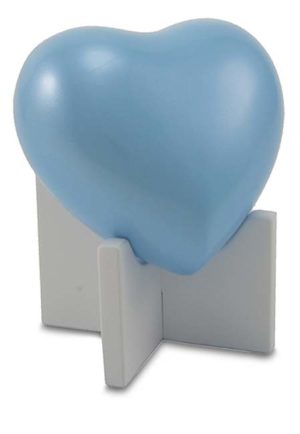 ariel heart animal urn light blue